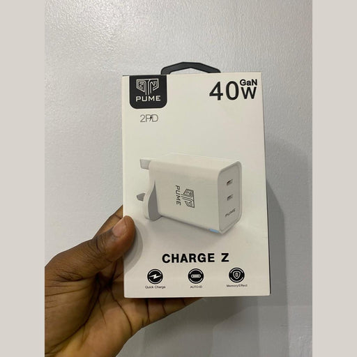 PUME Charge Z 40W Dual Port GaN Adapter tekkas-store