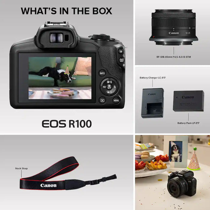 Canon EOS R100 Mirrorless + 18-45mm IS STM Lens Kit tekkas-store